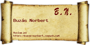 Buzás Norbert névjegykártya