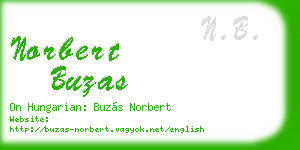 norbert buzas business card
