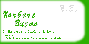 norbert buzas business card